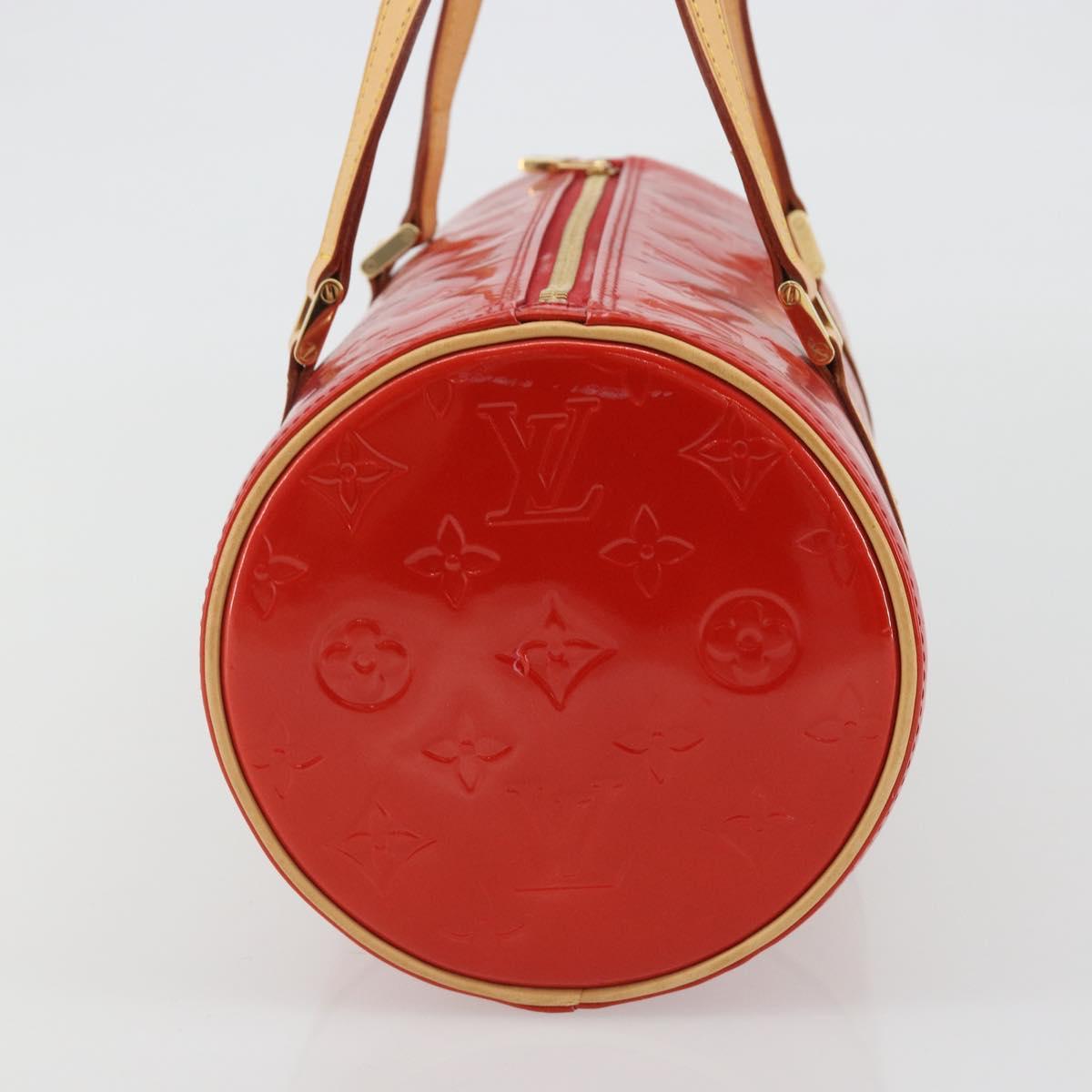 LOUIS VUITTON Monogram Vernis Bedford Hand Bag Rouge M91328 LV Auth 189592A