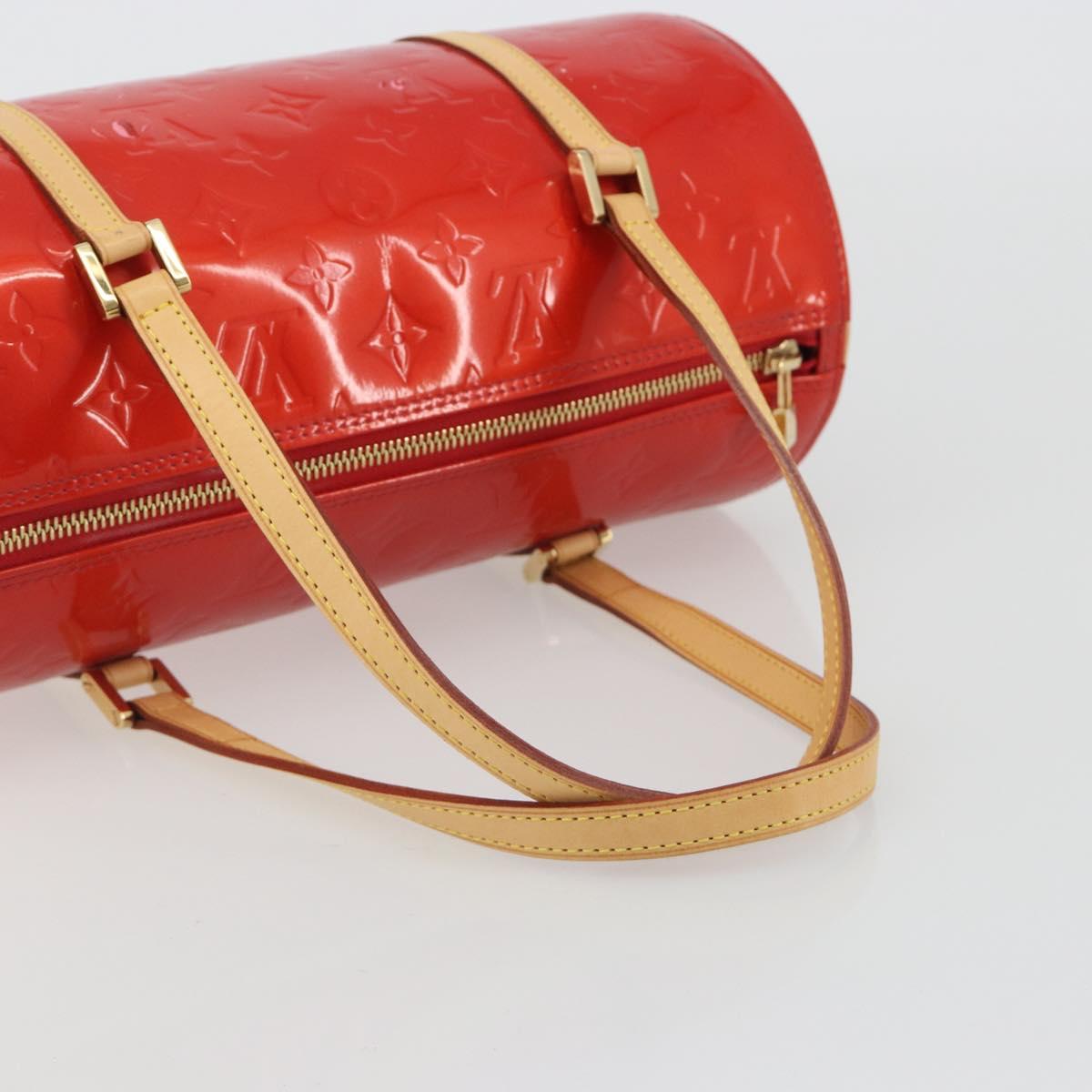 LOUIS VUITTON Monogram Vernis Bedford Hand Bag Rouge M91328 LV Auth 189592A