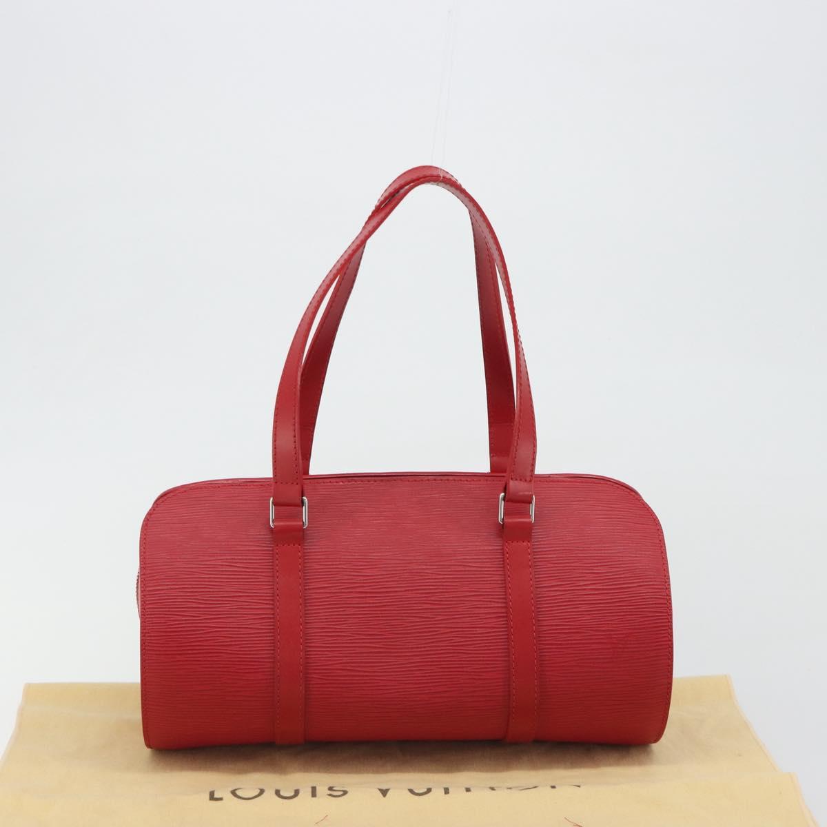LOUIS VUITTON Epi Soufflot Hand Bag Red M52227 LV Auth 189593V