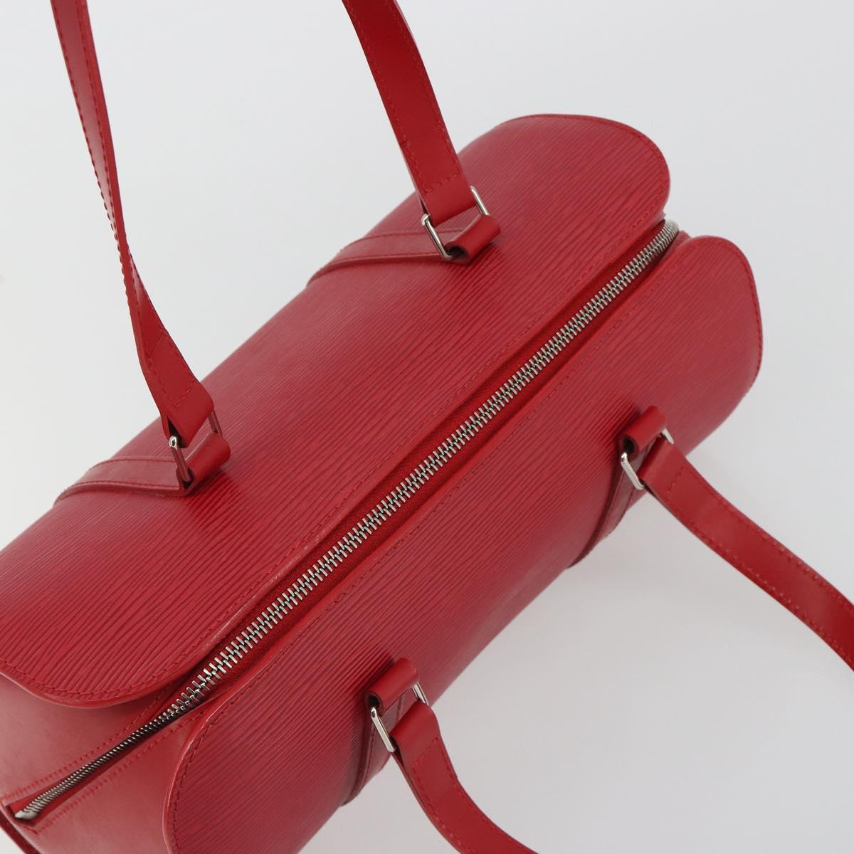 LOUIS VUITTON Epi Soufflot Hand Bag Red M52227 LV Auth 189593V