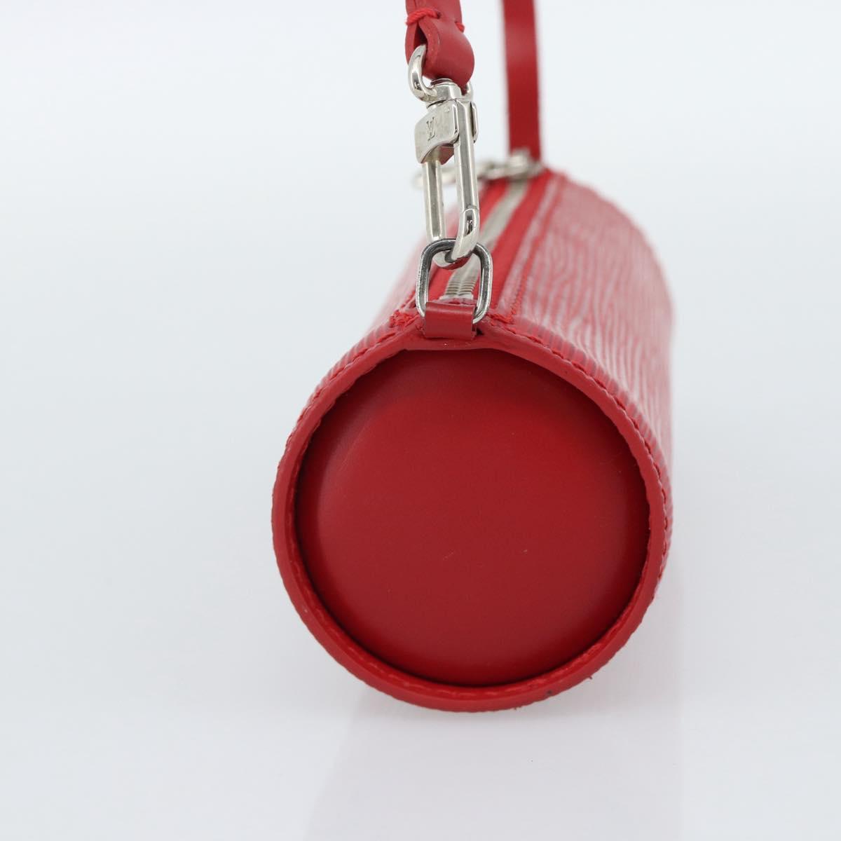 LOUIS VUITTON Epi Soufflot Pouch Accessory Pouch Red LV Auth 189594