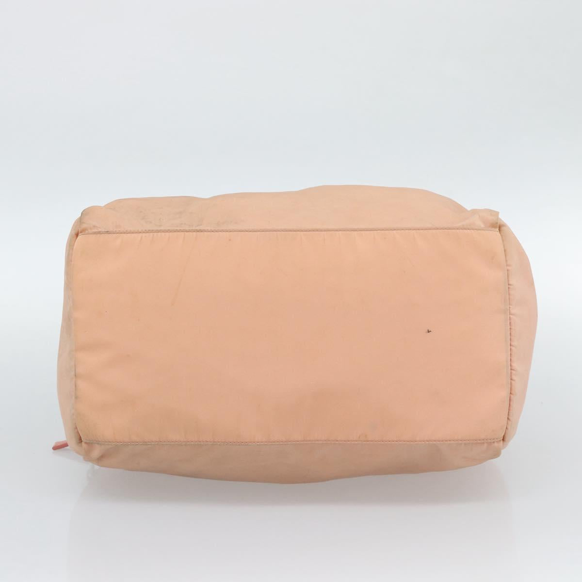 PRADA Hand Bag Nylon Pink Silver Auth 189599