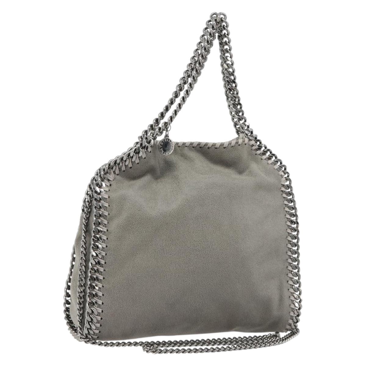 Stella MacCartney Falabella Chain Bag Polyester 2way Gray 371223 Auth 189600A
