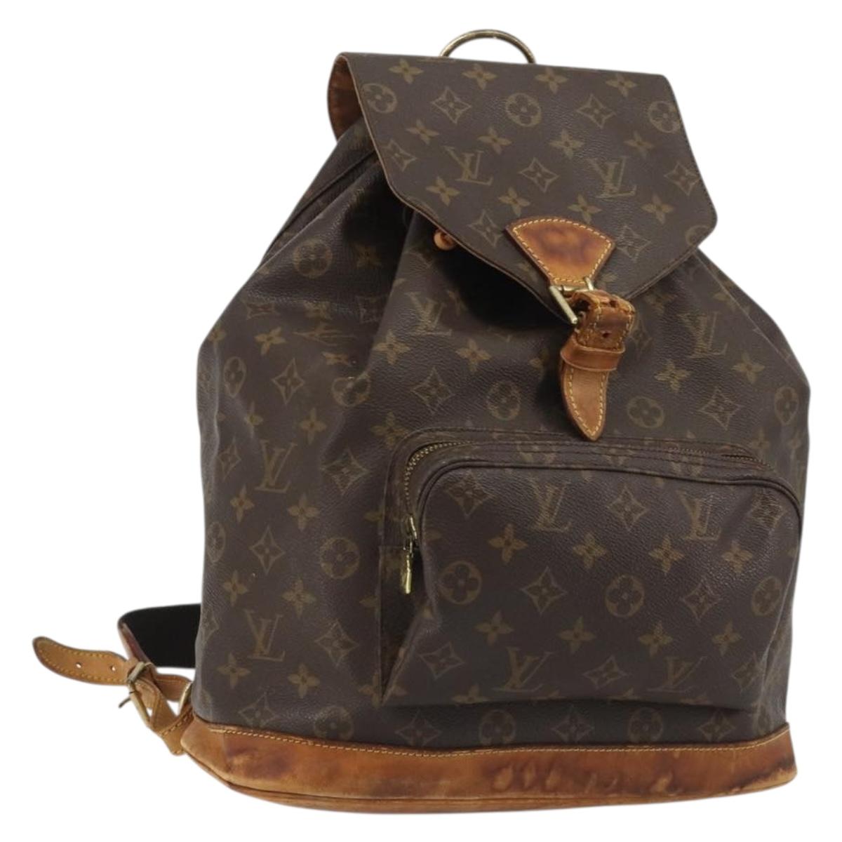 LOUIS VUITTON Monogram Montsouris GM Backpack M51135 LV Auth 189603