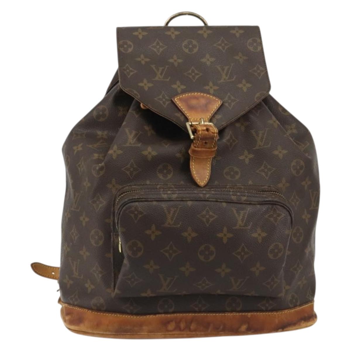 LOUIS VUITTON Monogram Montsouris GM Backpack M51135 LV Auth 189603