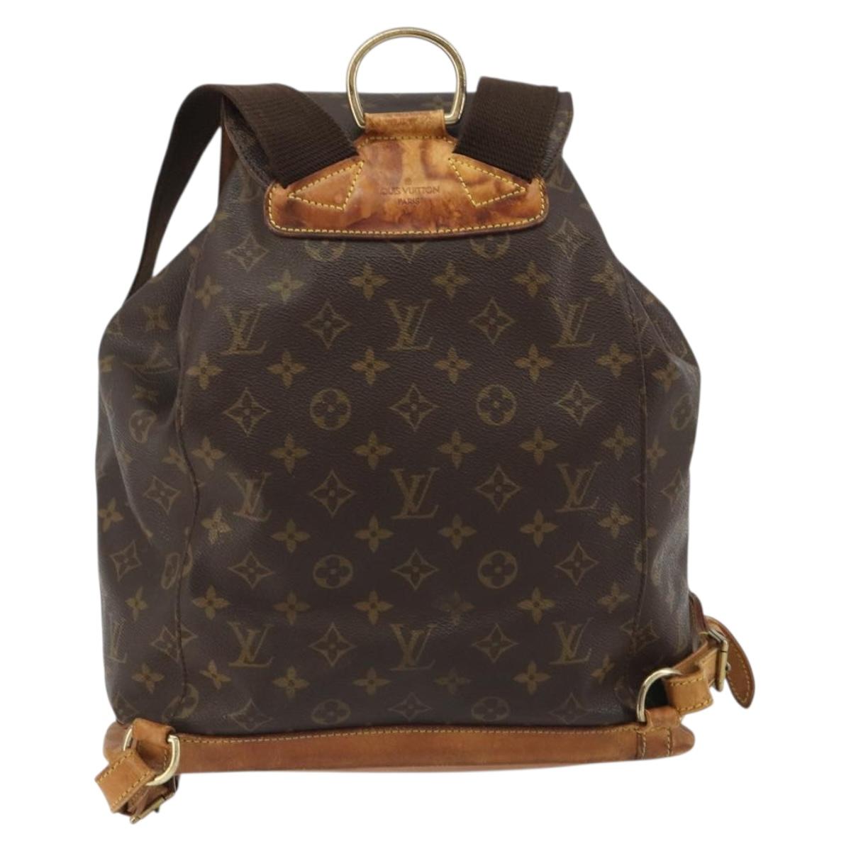 LOUIS VUITTON Monogram Montsouris GM Backpack M51135 LV Auth 189603