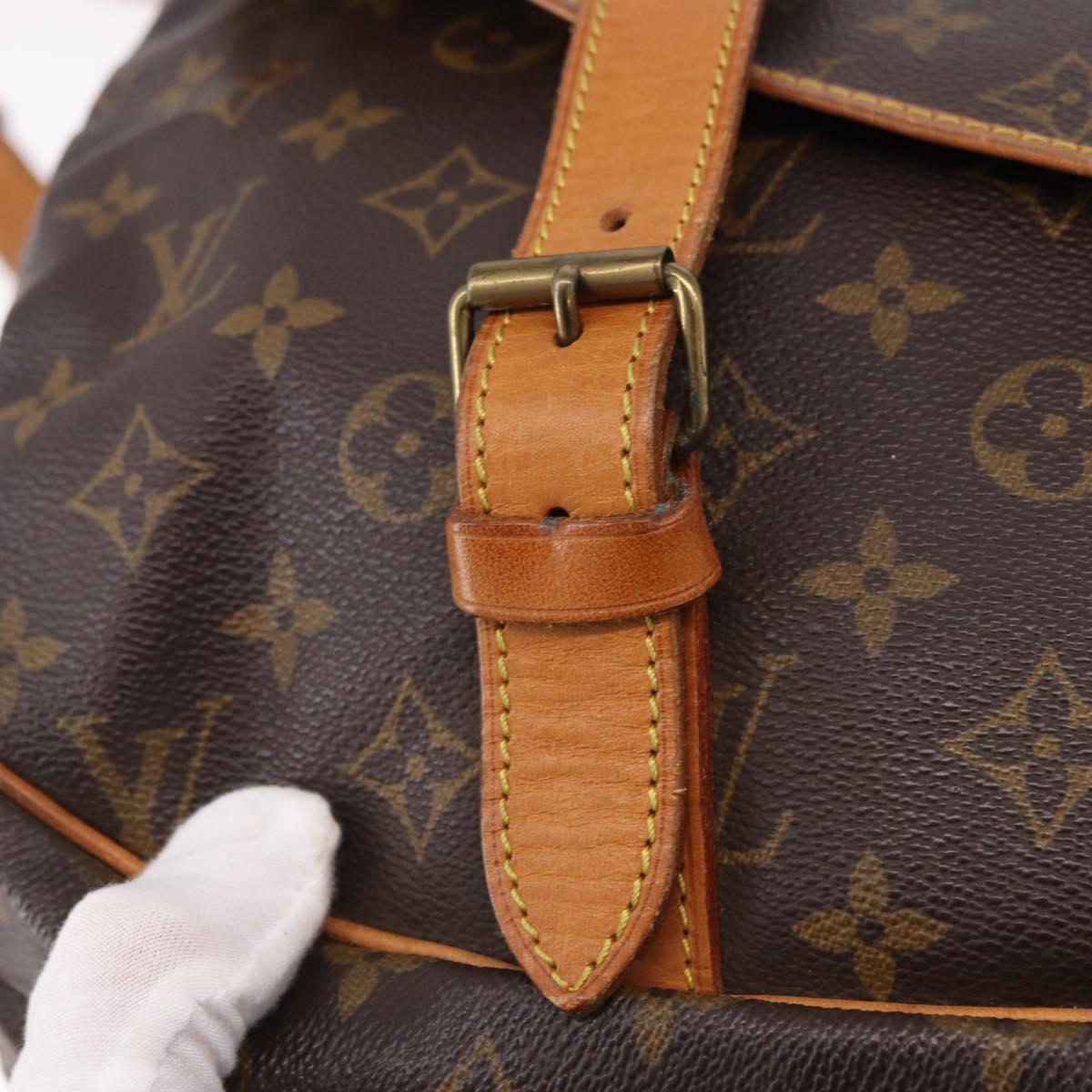 LOUIS VUITTON Monogram Saumur 43 Shoulder Bag M42252 LV Auth 189607