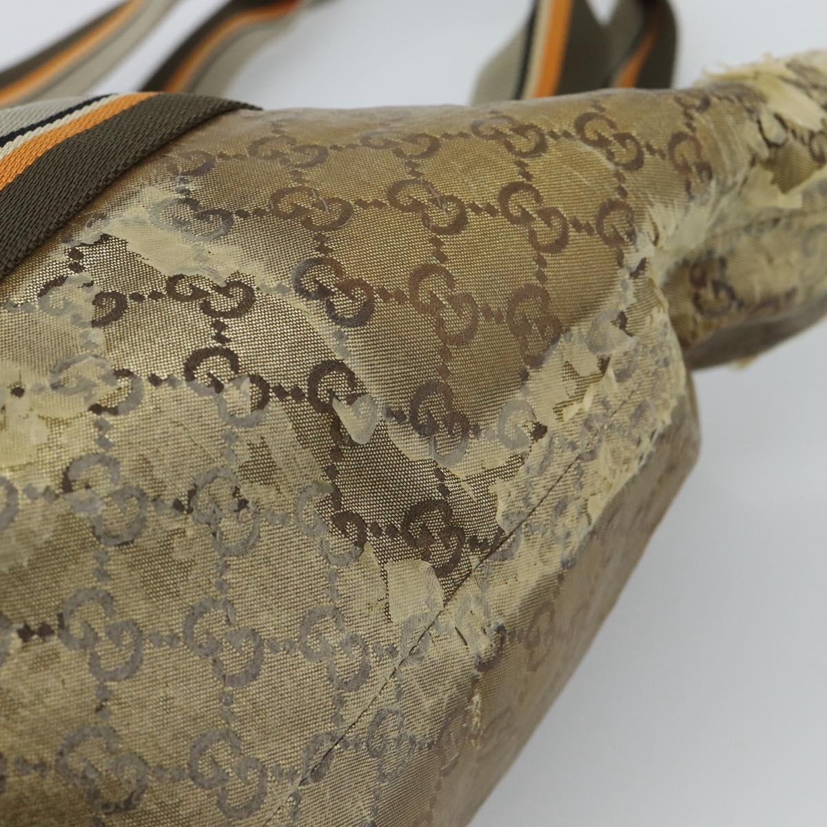 GUCCI GG Crystal Tote Bag Coated Canvas Beige 189669 Auth 189612