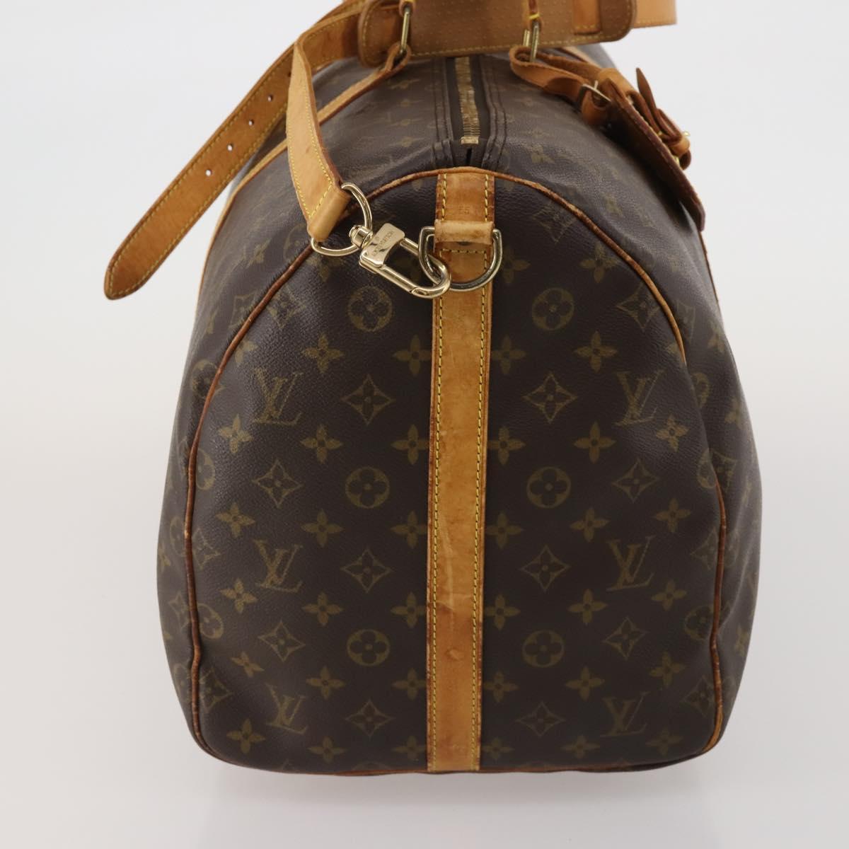 LOUIS VUITTON Monogram Keepall Bandouliere 55 Boston Bag M41414 LV Auth 189613