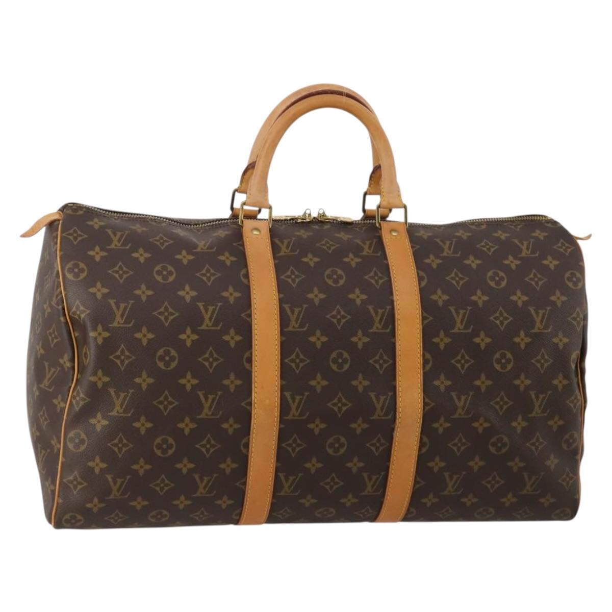 LOUIS VUITTON Monogram Keepall 50 Boston Bag M41426 LV Auth 189624A
