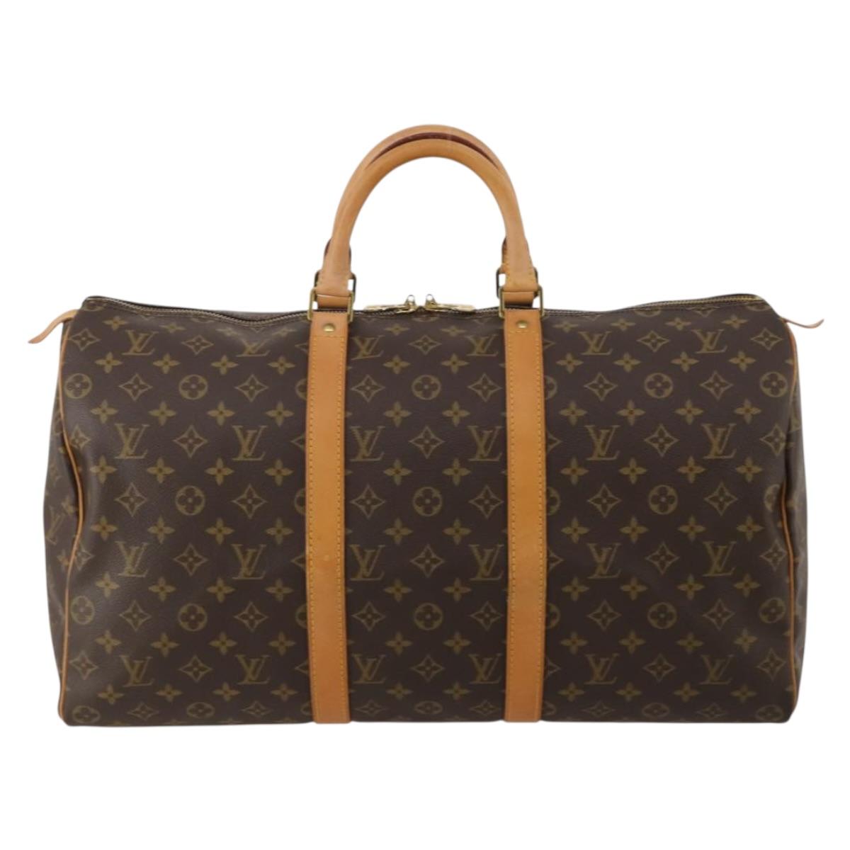 LOUIS VUITTON Monogram Keepall 50 Boston Bag M41426 LV Auth 189624A