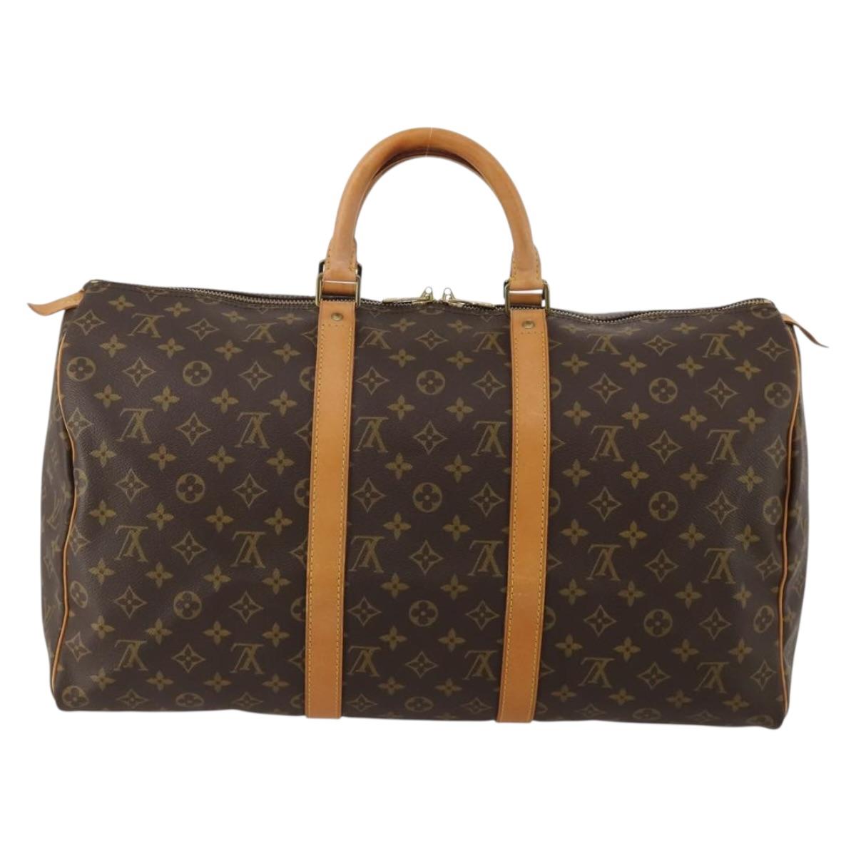 LOUIS VUITTON Monogram Keepall 50 Boston Bag M41426 LV Auth 189624A