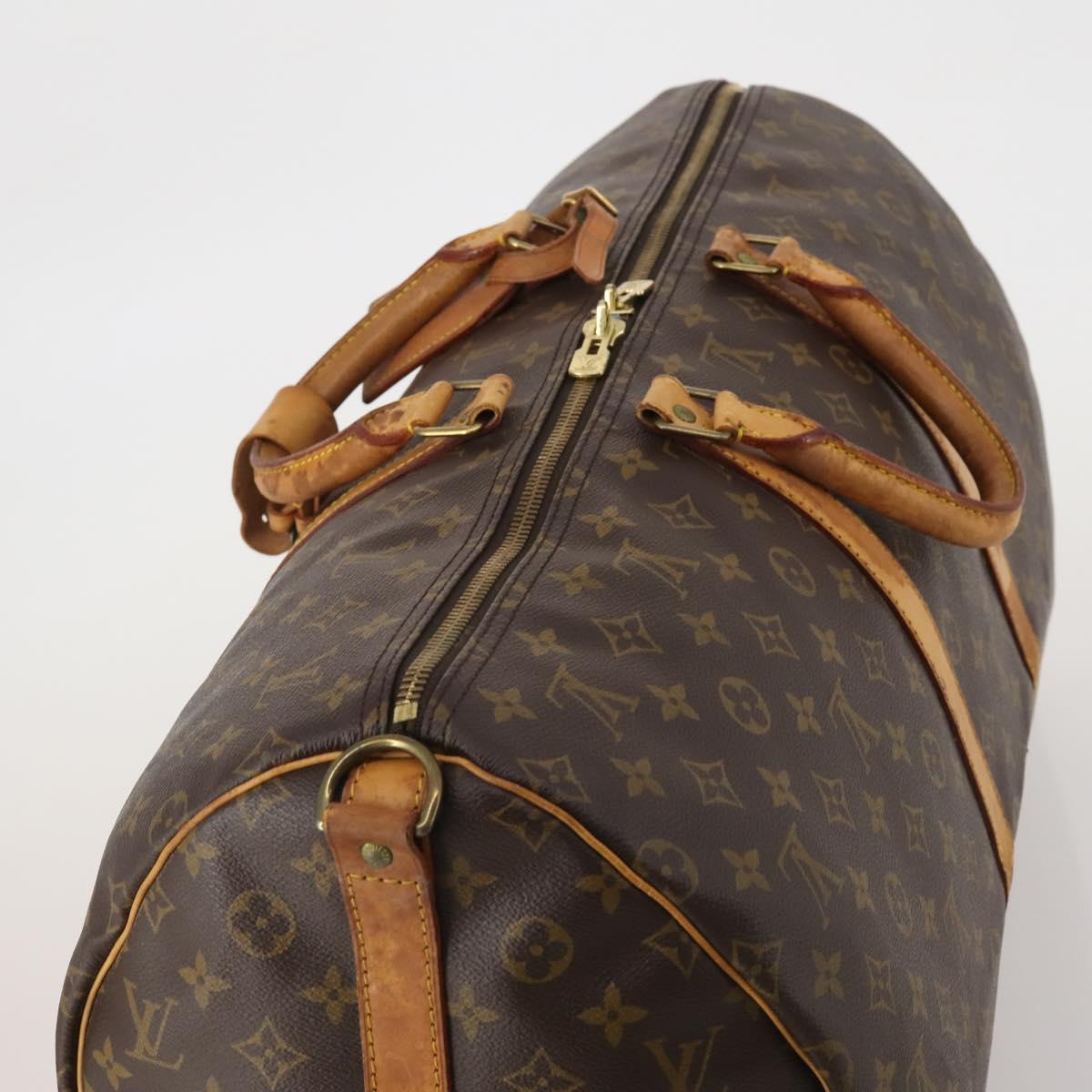 LOUIS VUITTON Monogram Keepall Bandouliere 55 Boston Bag M41414 LV Auth 189631