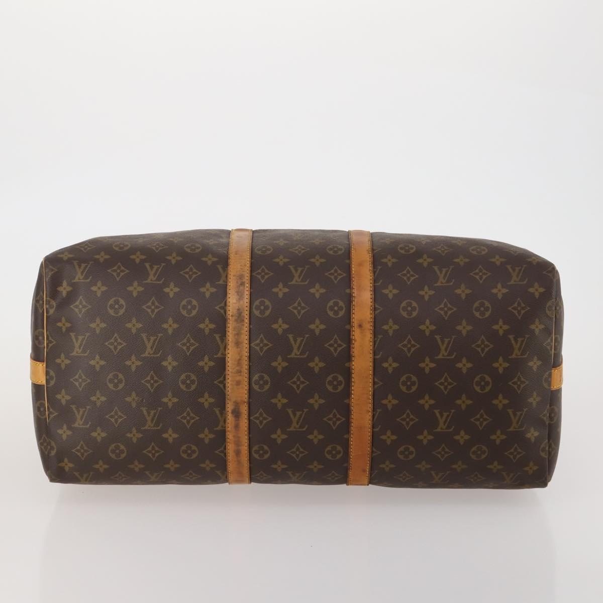 LOUIS VUITTON Monogram Keepall Bandouliere 55 Boston Bag M41414 LV Auth 189631
