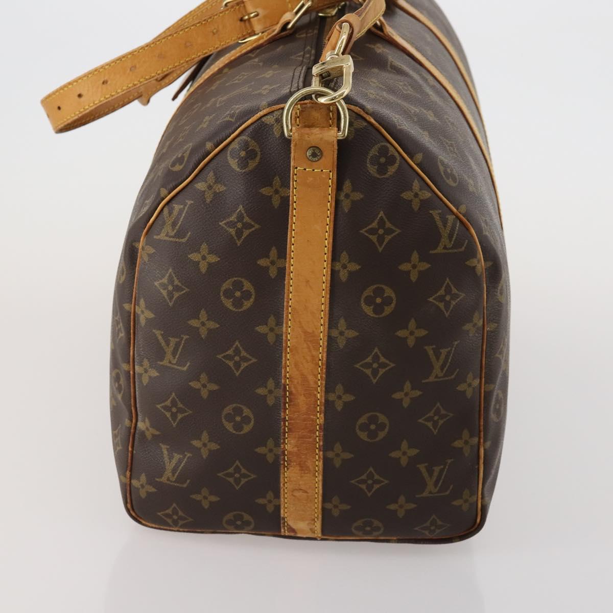 LOUIS VUITTON Monogram Keepall Bandouliere 50 Boston Bag M41416 LV Auth 189632