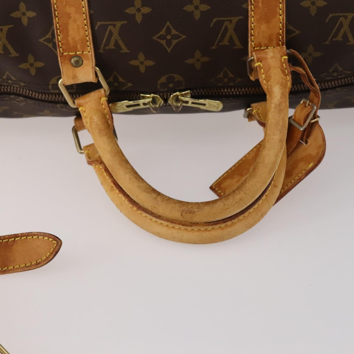 LOUIS VUITTON Monogram Keepall Bandouliere 50 Boston Bag M41416 LV Auth 189632