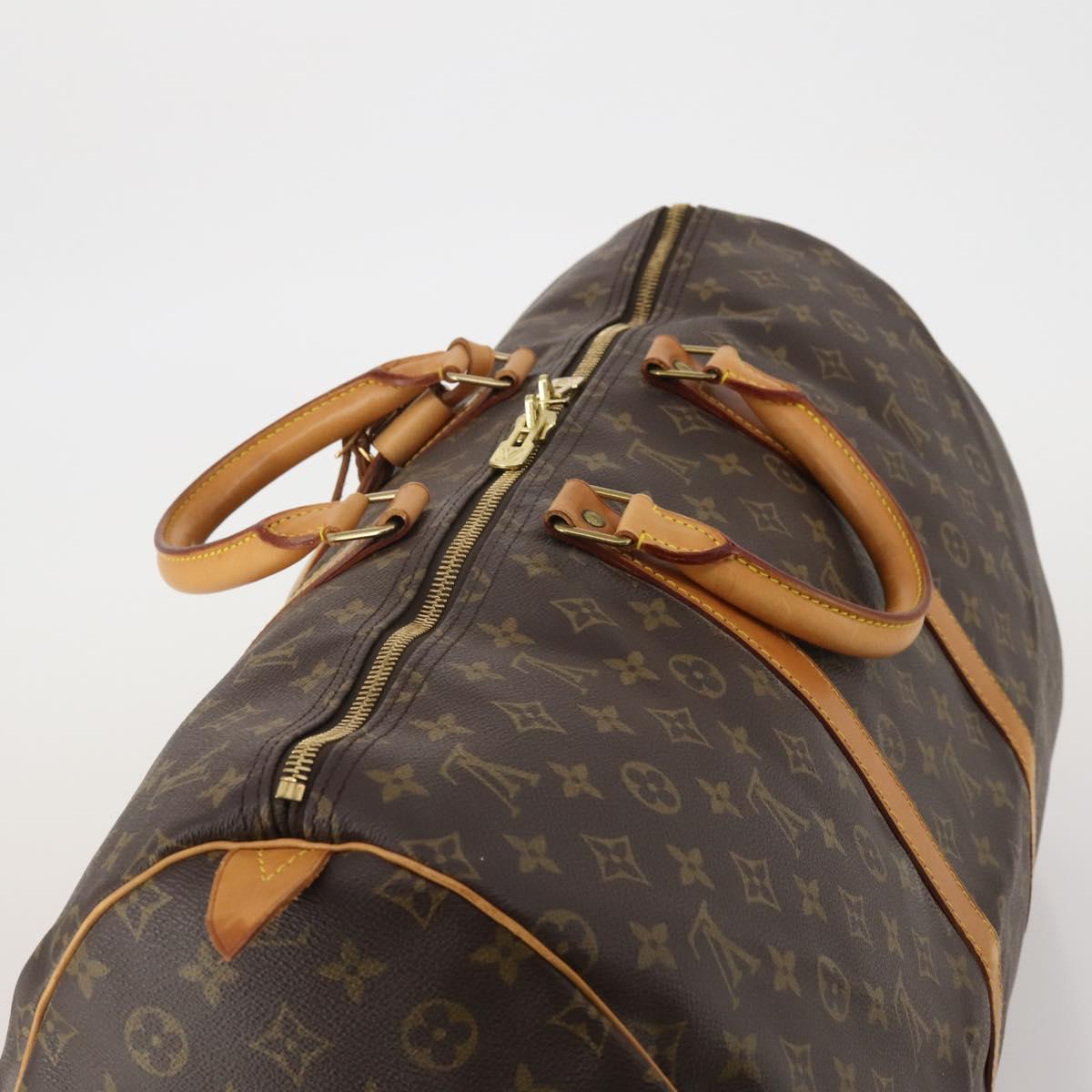 LOUIS VUITTON Monogram Keepall 55 Boston Bag M41424 LV Auth 189633