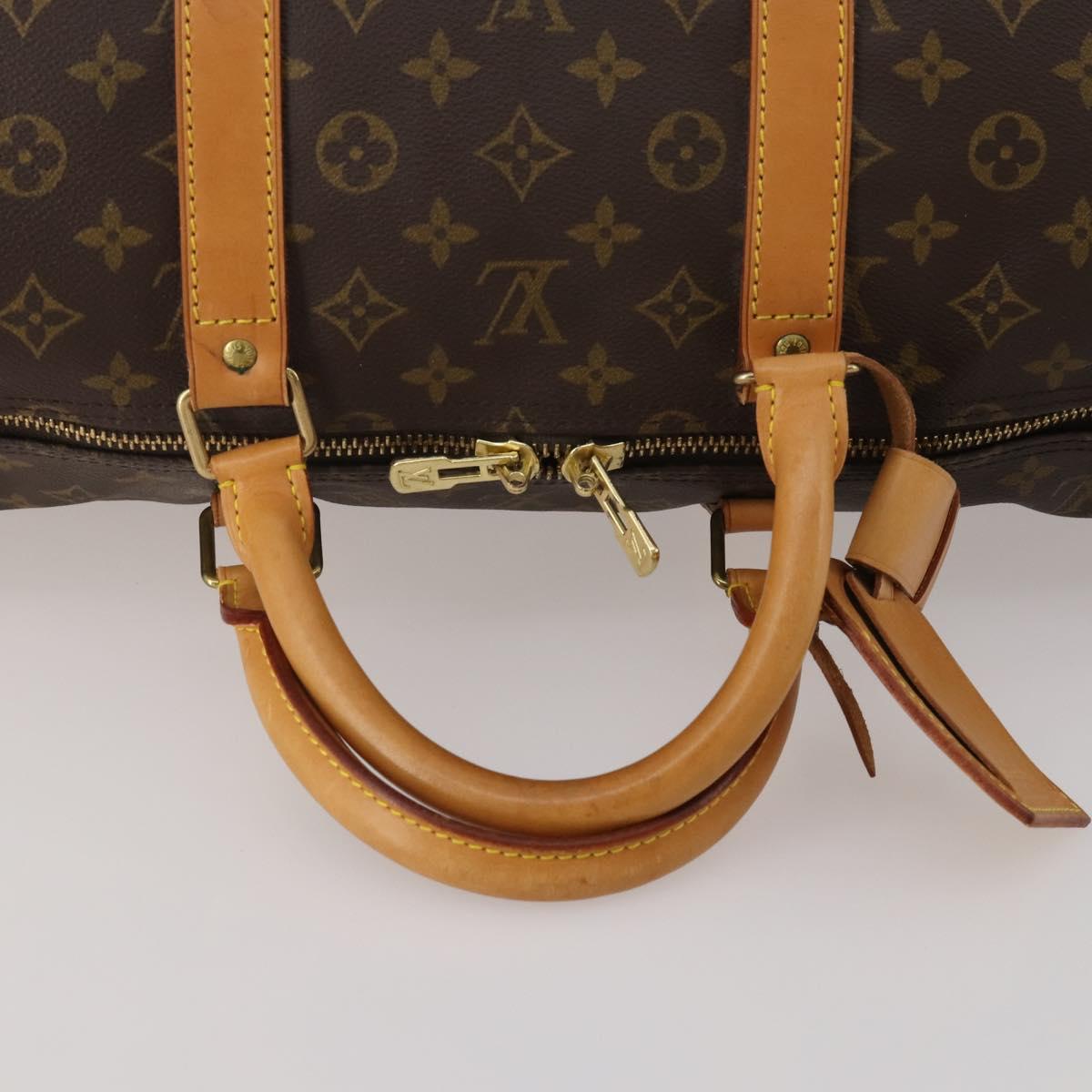 LOUIS VUITTON Monogram Keepall 55 Boston Bag M41424 LV Auth 189633