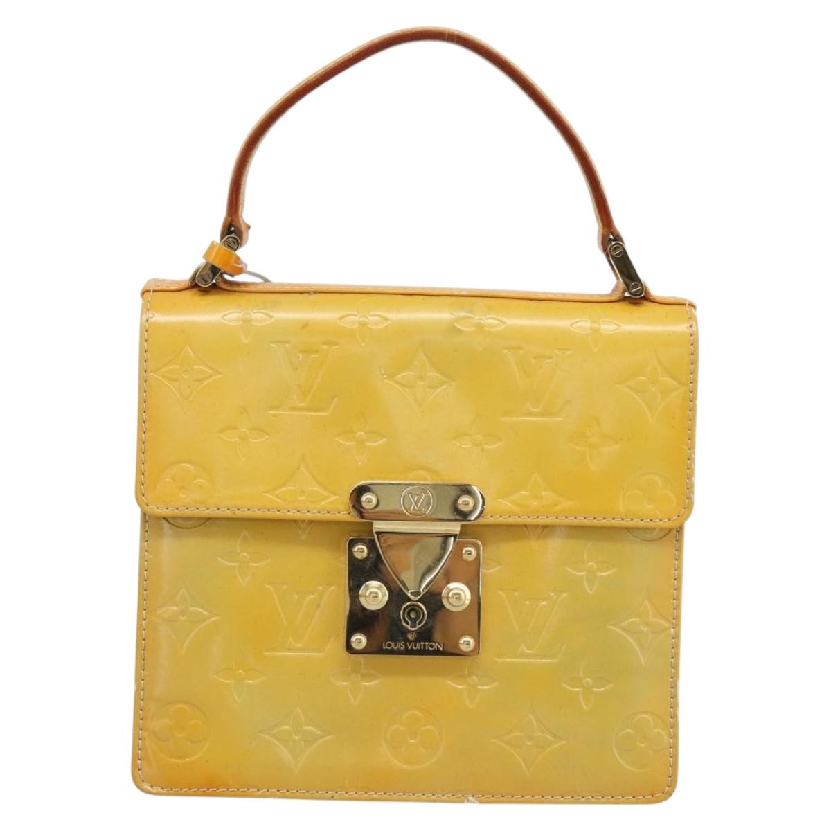 LOUIS VUITTON Monogram Vernis Spring street Hand Bag Gris M91029 LV Auth 189637