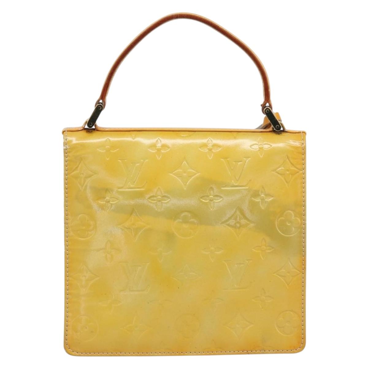 LOUIS VUITTON Monogram Vernis Spring street Hand Bag Gris M91029 LV Auth 189637
