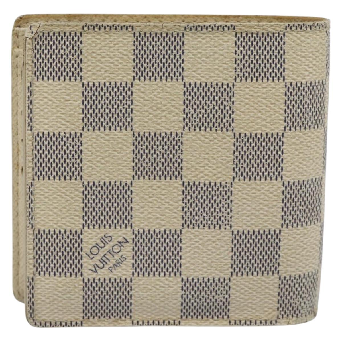 LOUIS VUITTON Damier Azur Porte Feuille Marco Bifold Wallet N60018 Auth 189638