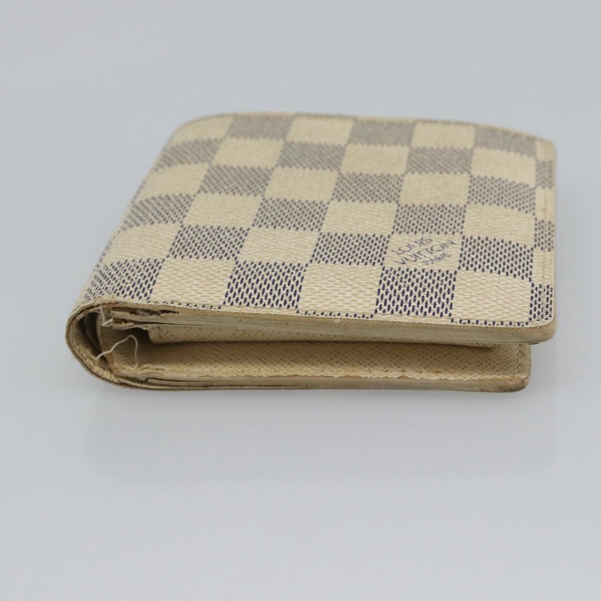 LOUIS VUITTON Damier Azur Porte Feuille Marco Bifold Wallet N60018 Auth 189638