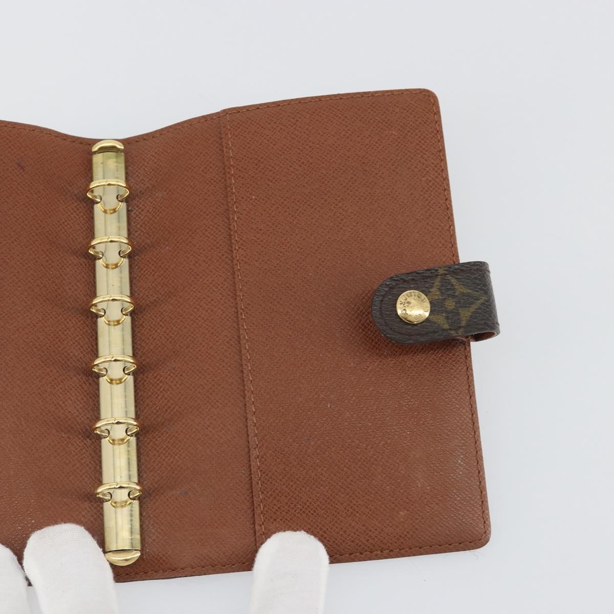 LOUIS VUITTON Monogram Agenda PM Day Planner Cover R20005 LV Auth 189642