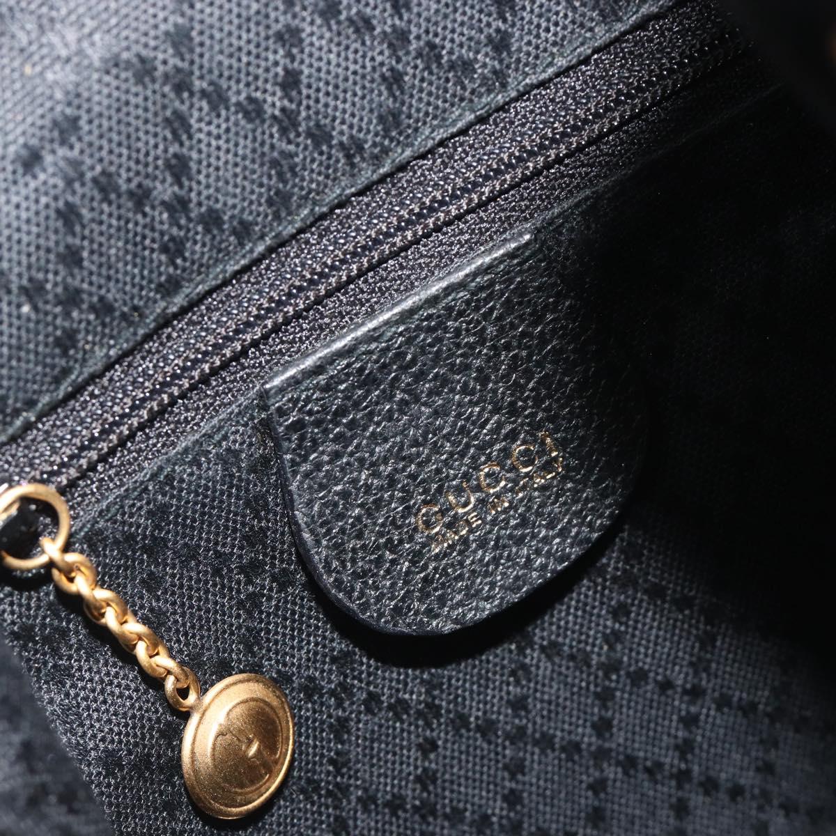 GUCCI Bamboo Backpack Suede Black Gold 003 1705 0030 Auth 189651