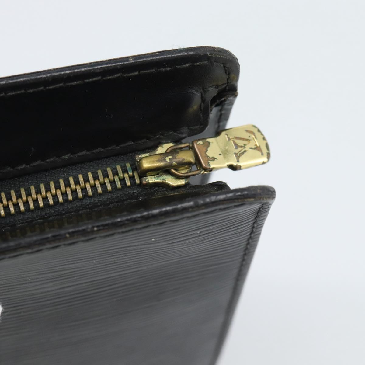LOUIS VUITTON Epi Pochette Homme Clutch Bag Black M52522 LV Auth 189653