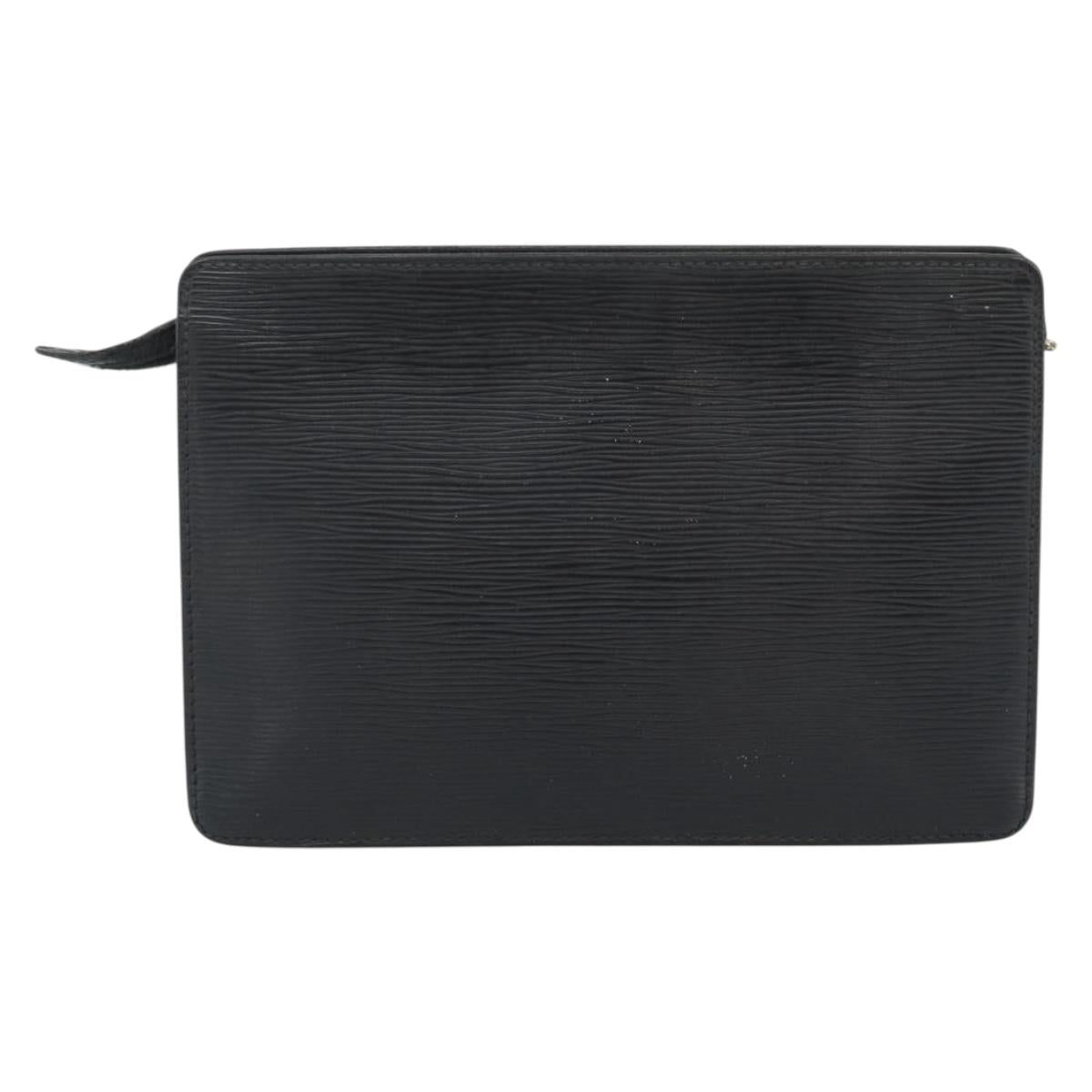 LOUIS VUITTON Epi Pochette Homme Clutch Bag Black M52522 LV Auth 189653