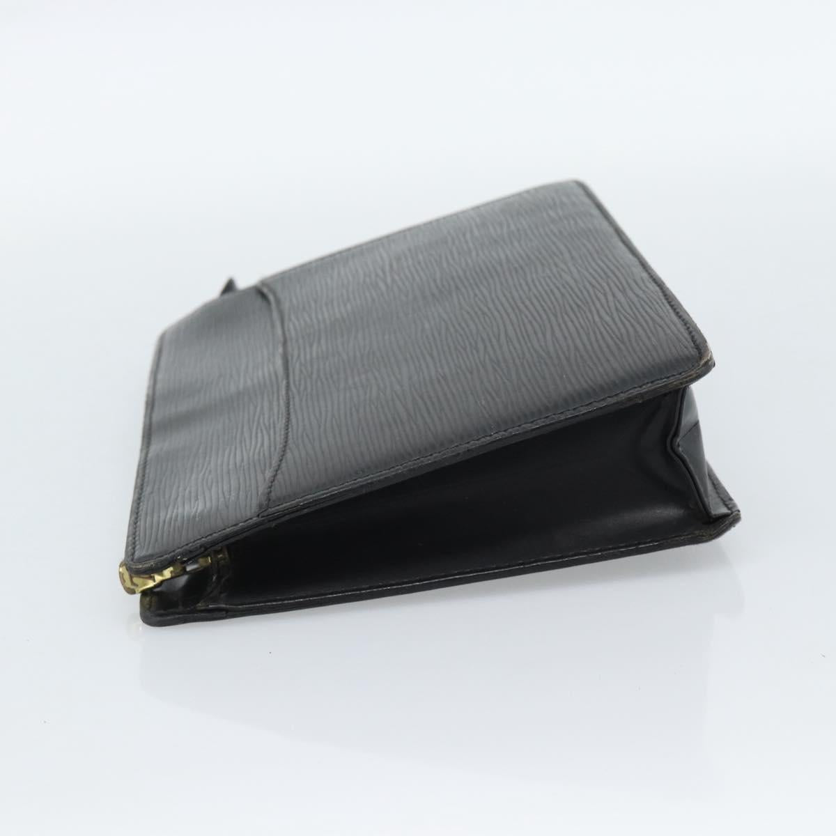 LOUIS VUITTON Epi Pochette Homme Clutch Bag Black M52522 LV Auth 189653