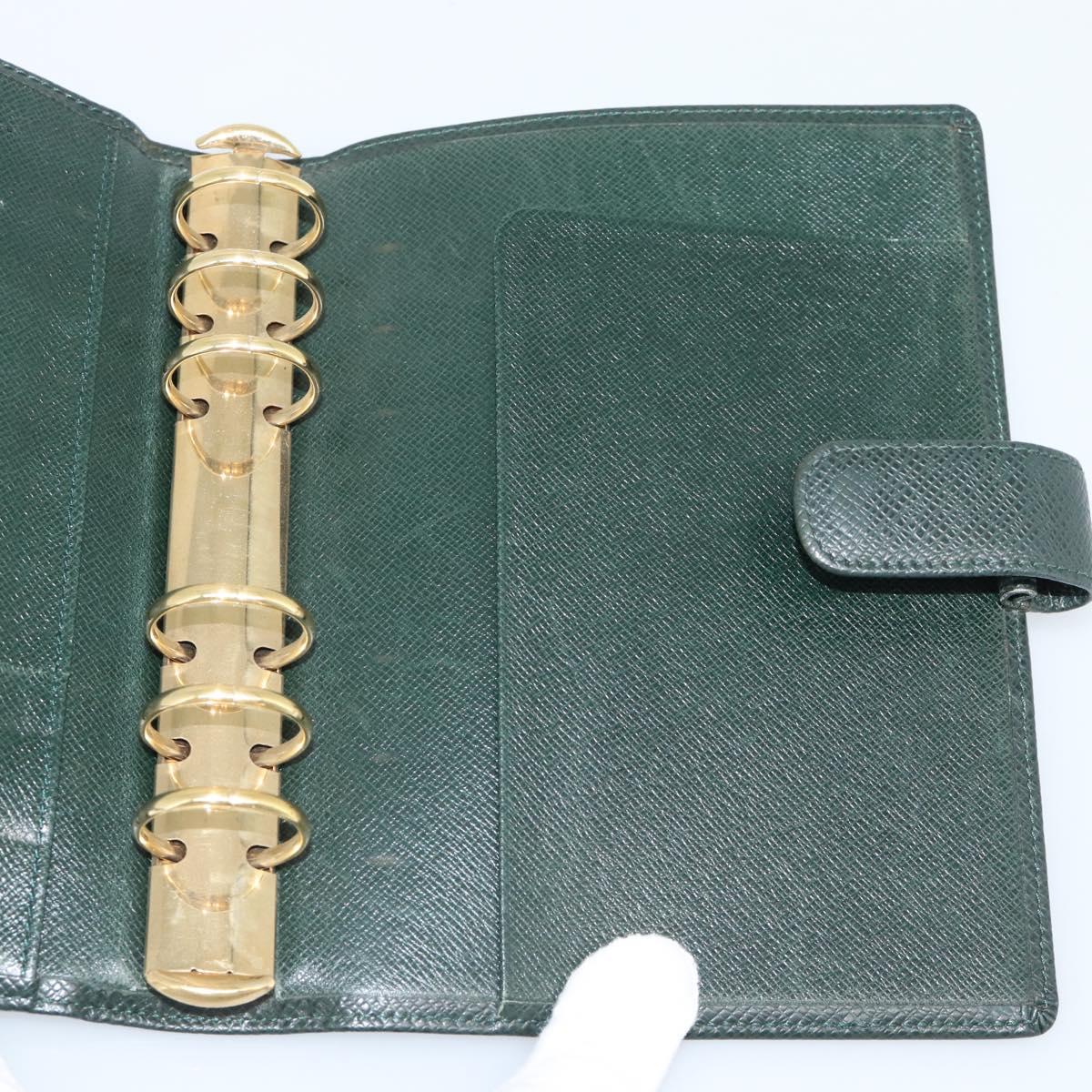 LOUIS VUITTON Taiga Agenda MM Day Planner Cover Epicea R20403 LV Auth 189655