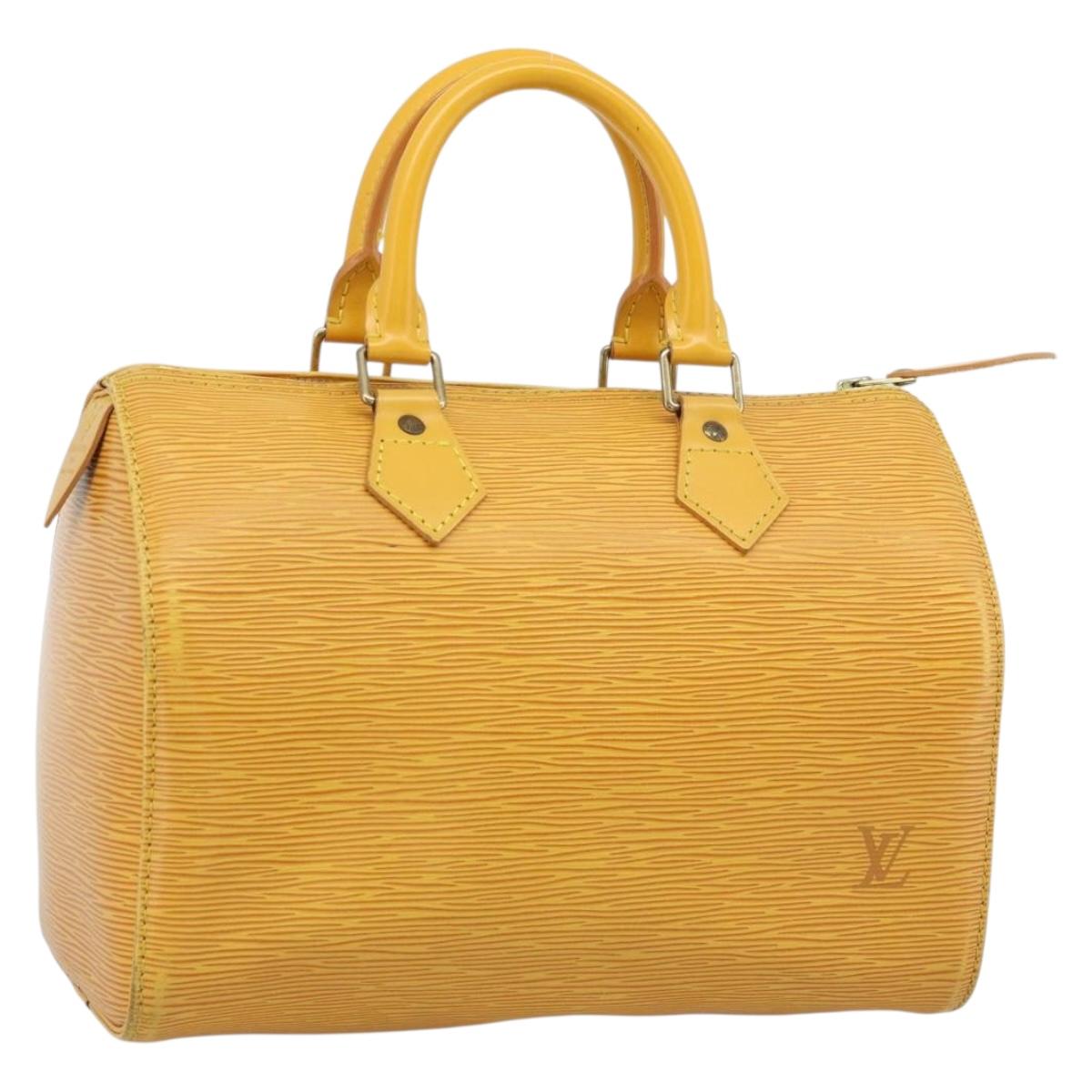 LOUIS VUITTON Epi Speedy 25 Hand Bag Tassili Yellow M43019 LV Auth 189667A