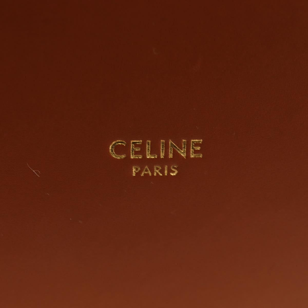 CELINE Shoulder Bag Rattan Ivory Gold Auth 189672M
