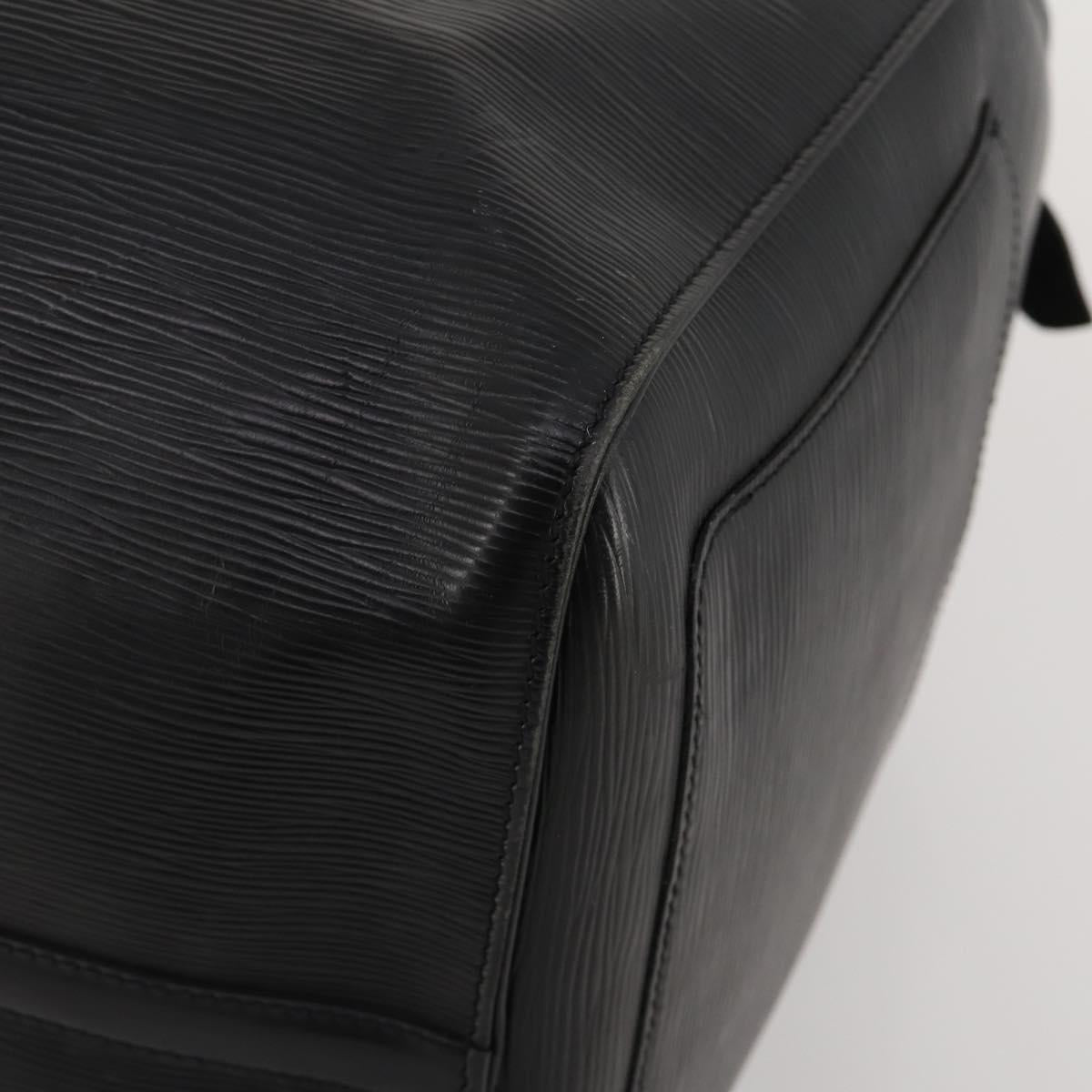LOUIS VUITTON Epi Keepall 60 Boston Bag Black M42942 LV Auth 189674
