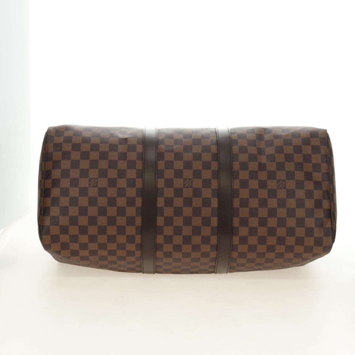 LOUIS VUITTON Damier Ebene Keepall 50 Boston Bag N41427 LV Auth 189675V