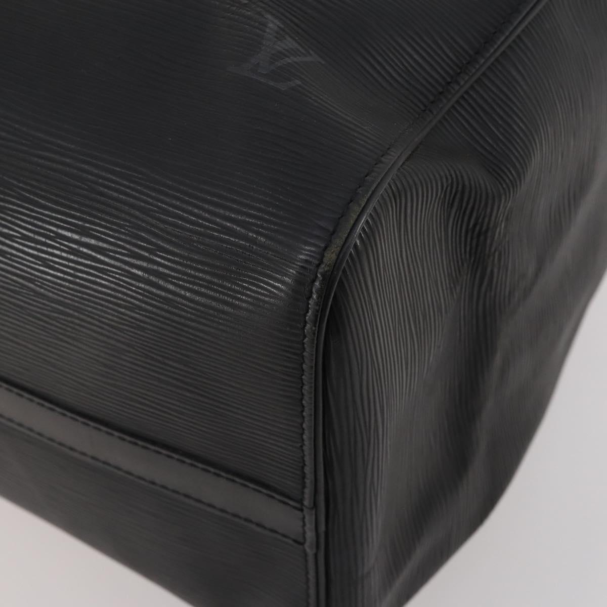 LOUIS VUITTON Epi Keepall 45 Boston Bag Black M42972 LV Auth 189677