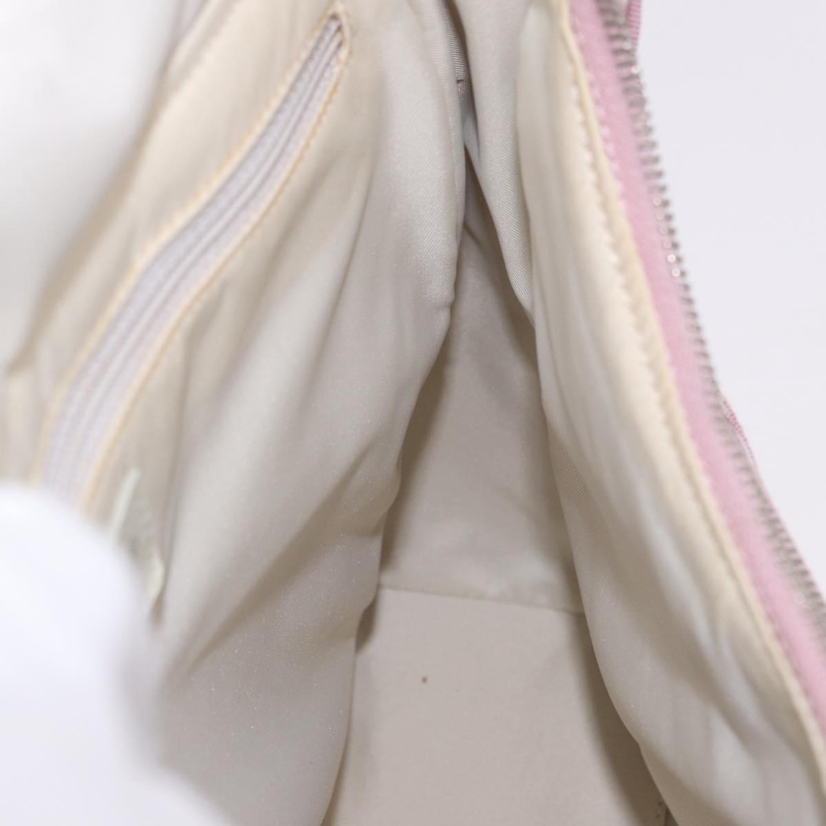 CHANEL New Travel Line Backpack Canvas 2way Pink Silver CC Auth 189678A