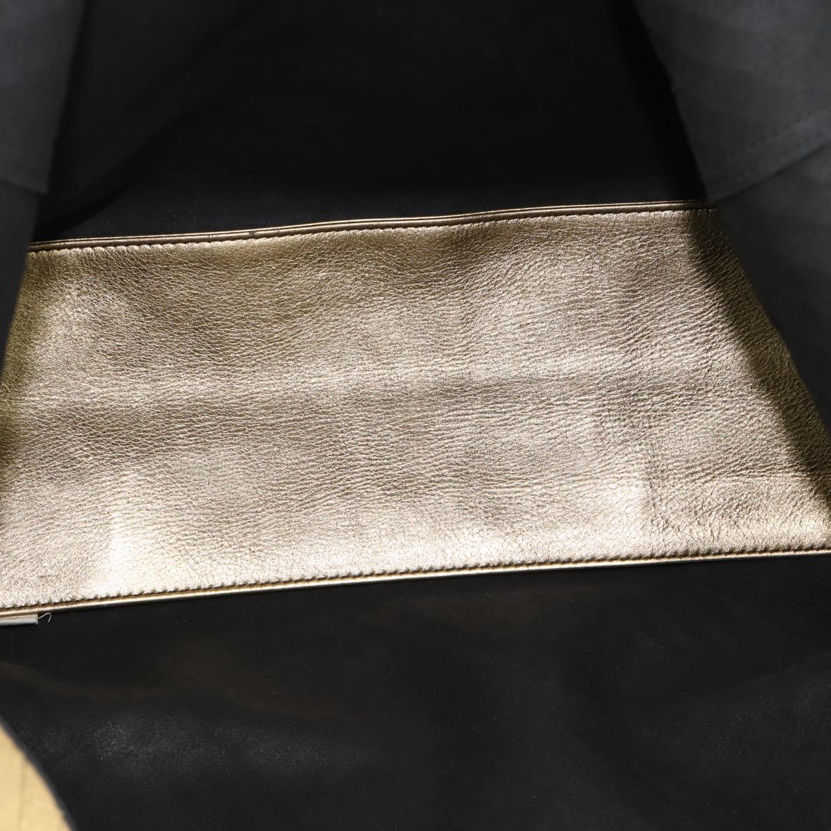 BOTTEGA VENETA INTRECCIATO Tote Bag Leather Gold Auth 189680A