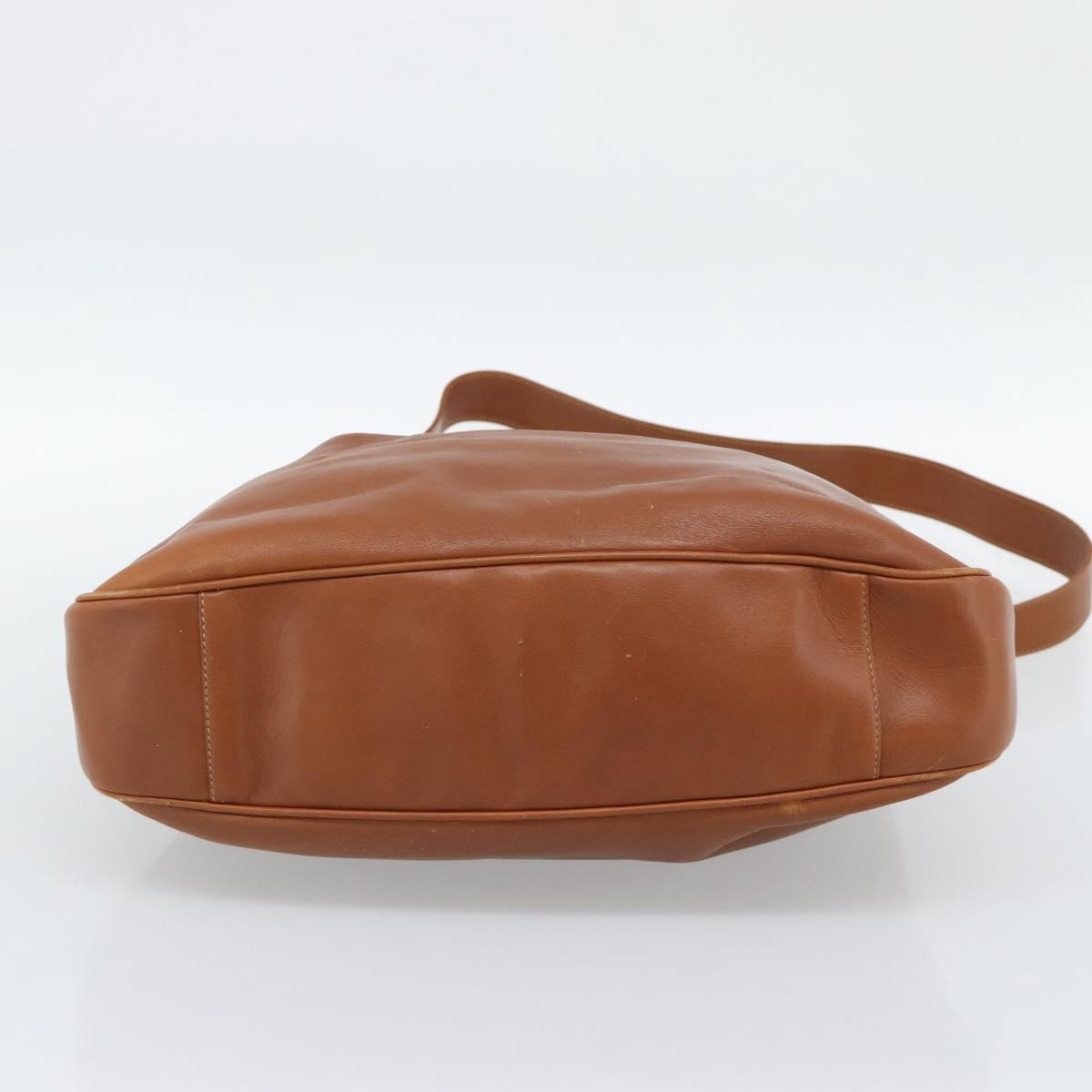 GUCCI Bamboo Shoulder Bag Leather 2way Brown Gold 001 2404 1577 Auth 189682