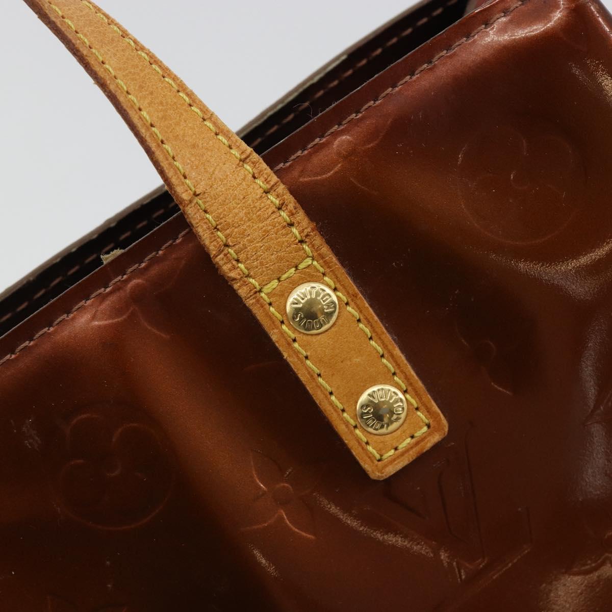 LOUIS VUITTON Monogram Vernis Reade PM Hand Bag Bronze M91146 LV Auth 189683