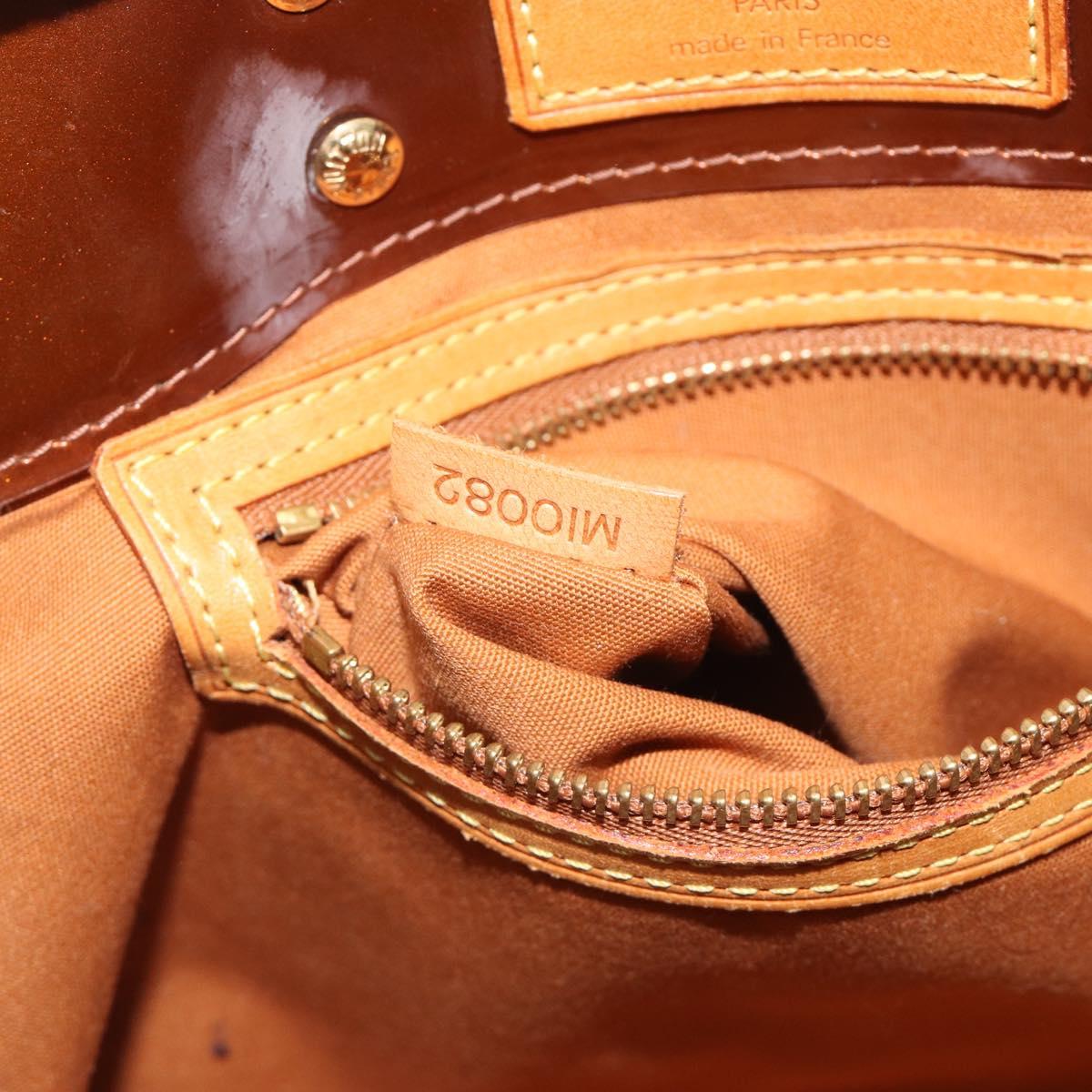 LOUIS VUITTON Monogram Vernis Reade PM Hand Bag Bronze M91146 LV Auth 189683