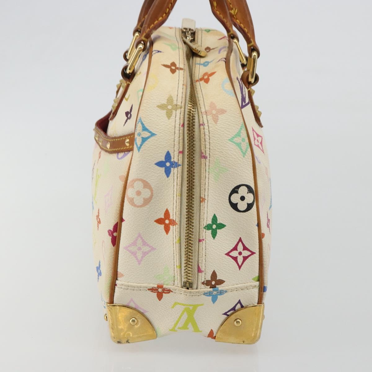 LOUIS VUITTON Monogram Multicolor Trouville Hand Bag White M92663 LV Auth 189689
