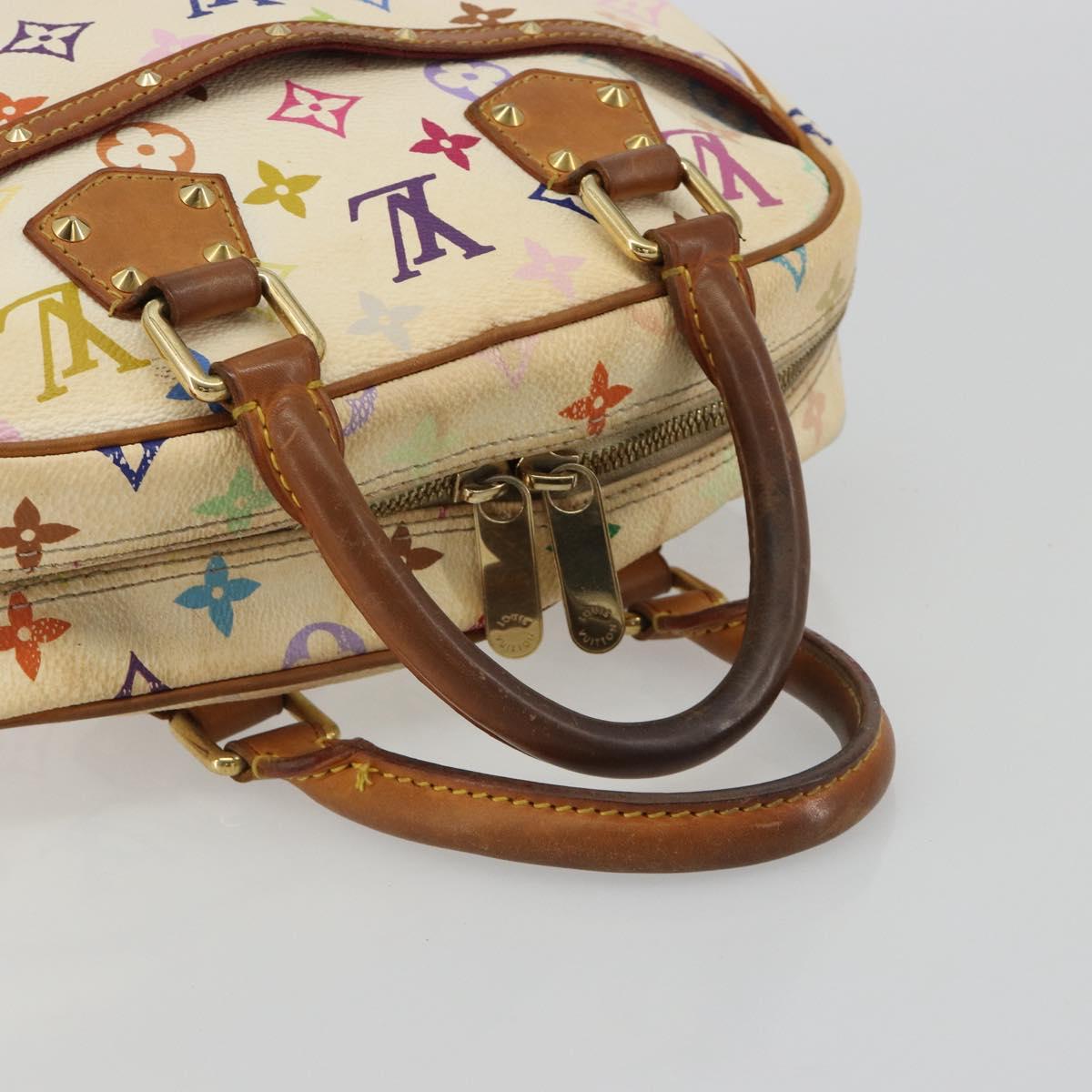 LOUIS VUITTON Monogram Multicolor Trouville Hand Bag White M92663 LV Auth 189689