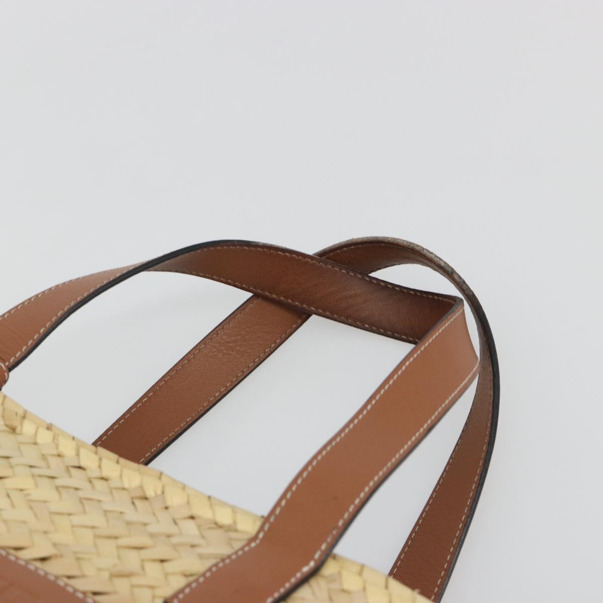LOEWE Tote Bag Raffia Beige Auth 189709A