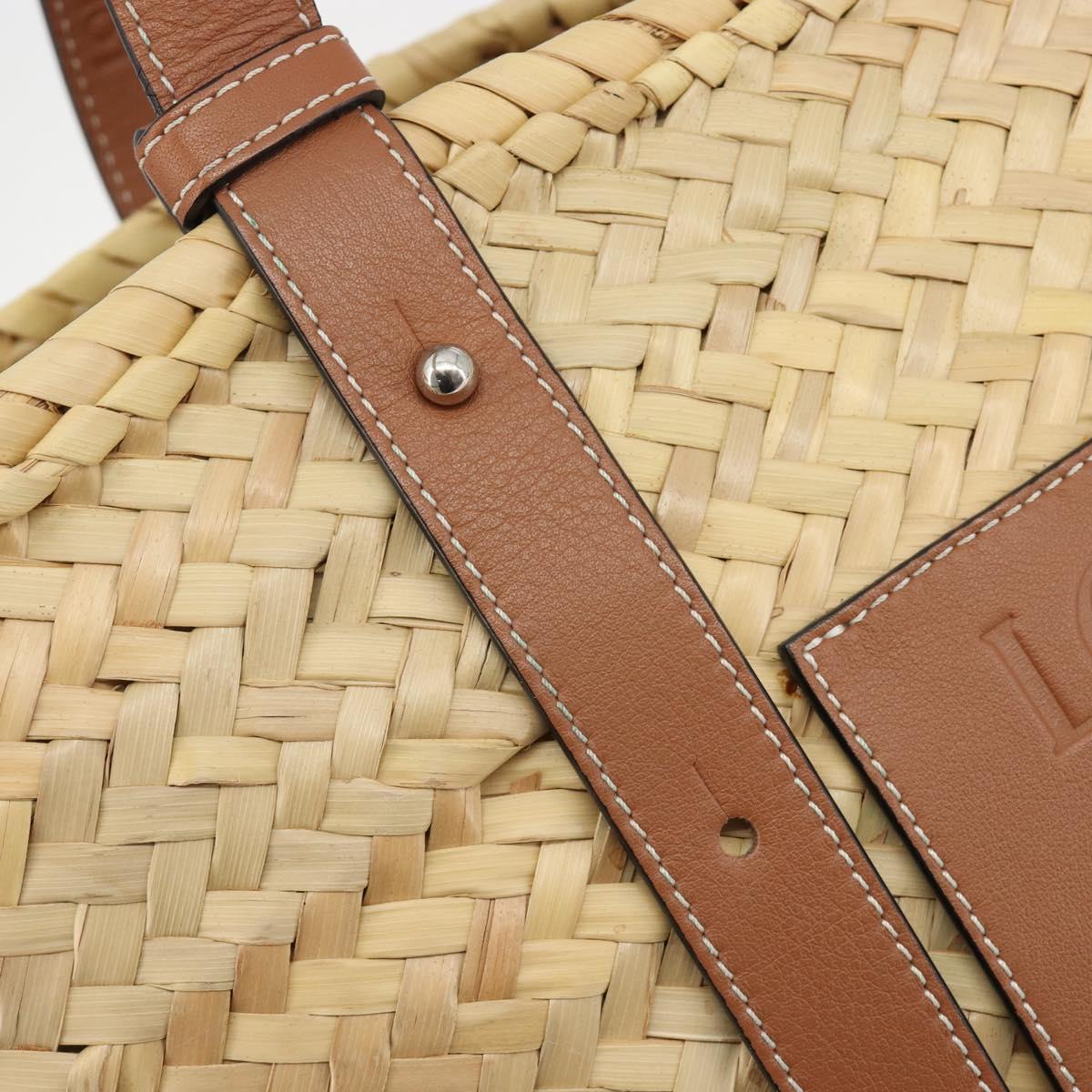 LOEWE Tote Bag Raffia Beige Auth 189709A