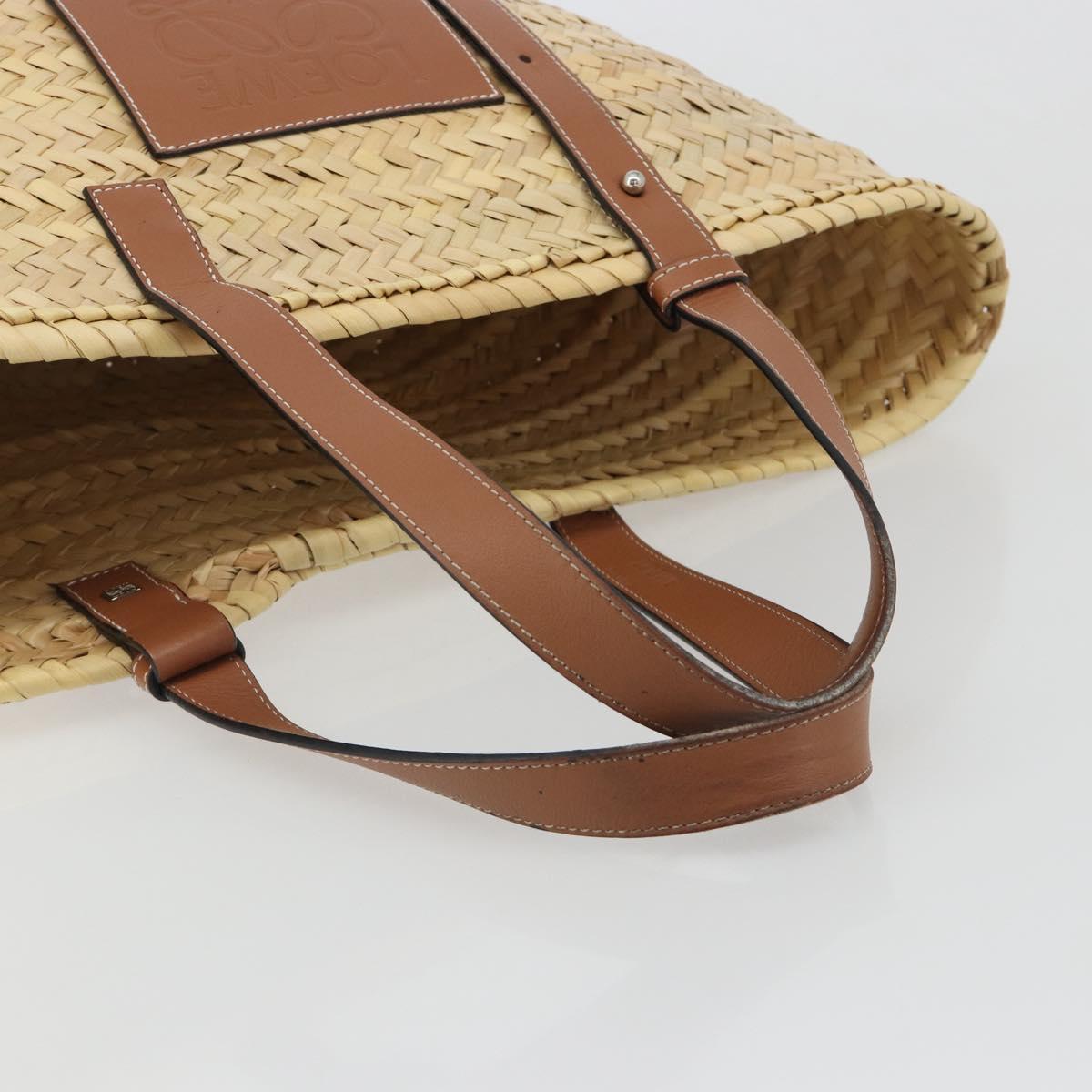 LOEWE Tote Bag Raffia Beige Auth 189709A