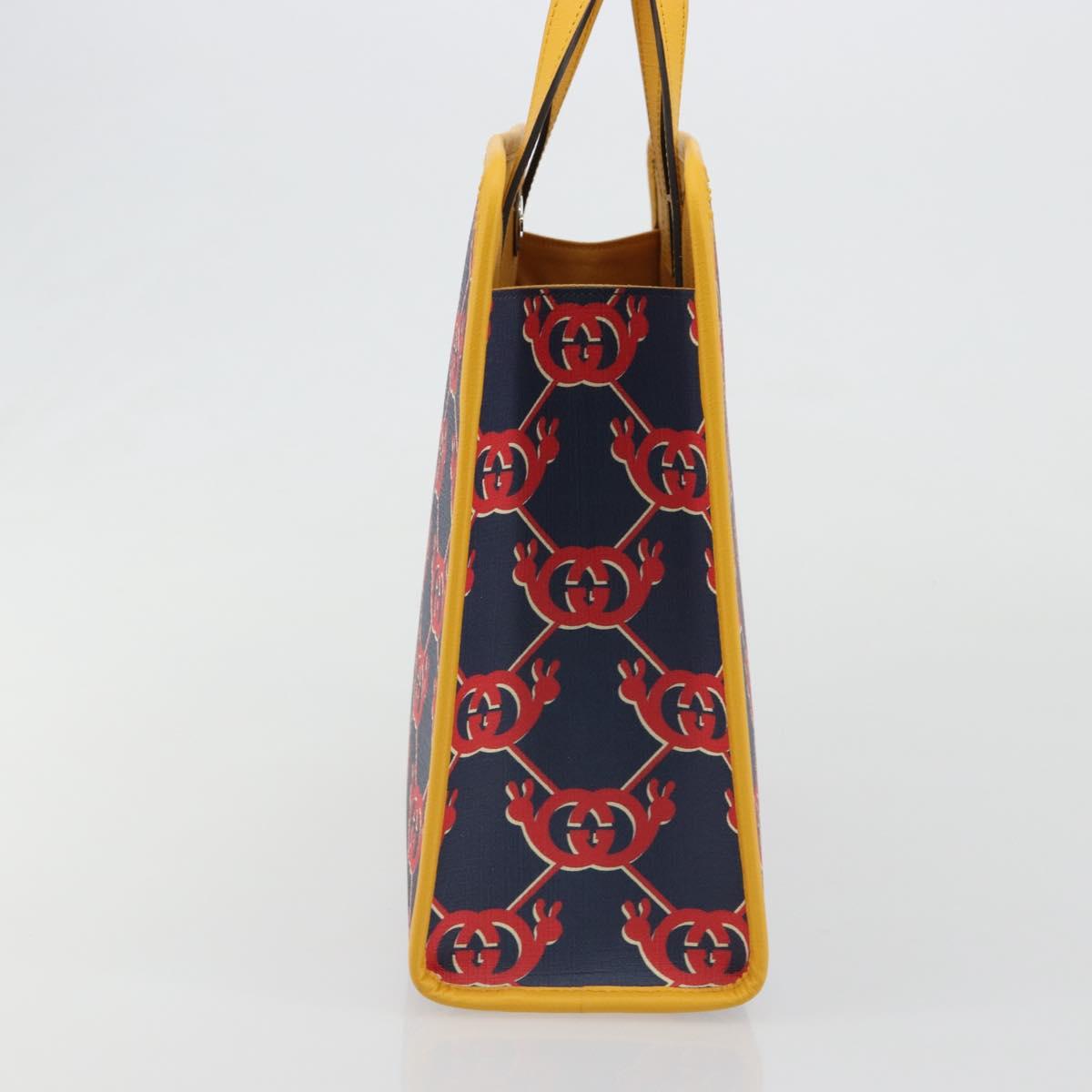 GUCCI GG Supreme Children's Hand Bag PVC Navy 605614 Auth 189710M