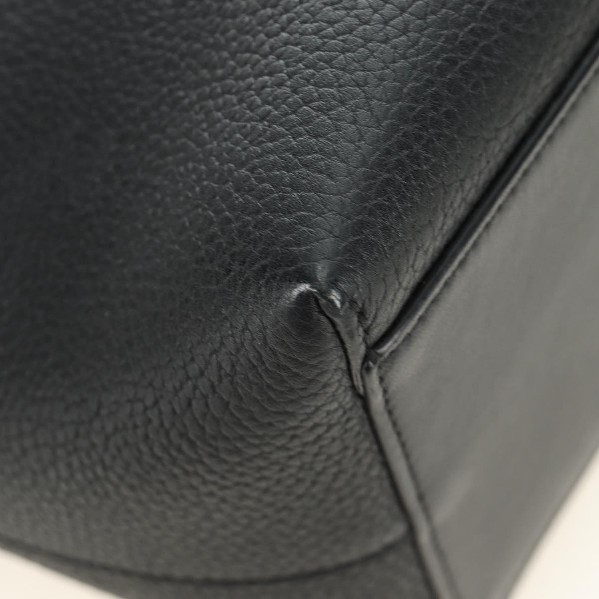 LOEWE Tote Bag Leather Black Auth 189712SV