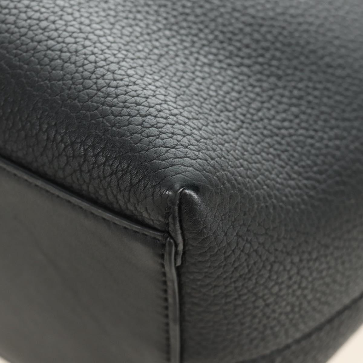 LOEWE Tote Bag Leather Black Auth 189712SV